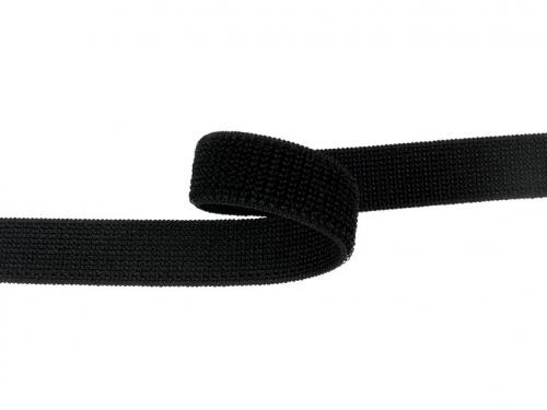 Suchý zip plyš šíře 20 mm elastický BREX, barva Černá