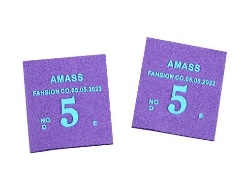 Nášivka / štítek softshell 3D potisk, barva 1 fialová lila