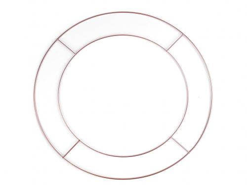 Dvojitý kovový kruh na lapač snů / k dekorování Ø40 cm, barva měděná střední mat