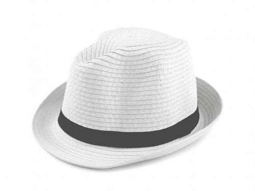 Letní klobouk / slamák unisex, barva 1 bílá přírodní
