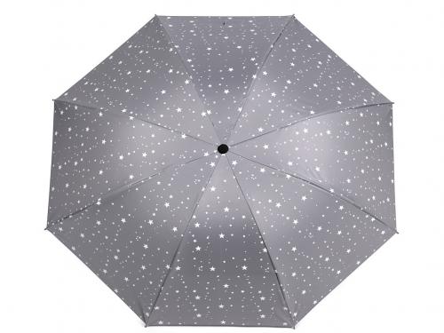 Dámský skládací deštník, barva 7 šedá