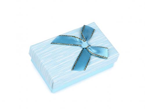Krabička s mašličkou 5x8 cm, barva 17 modrá pomněnková