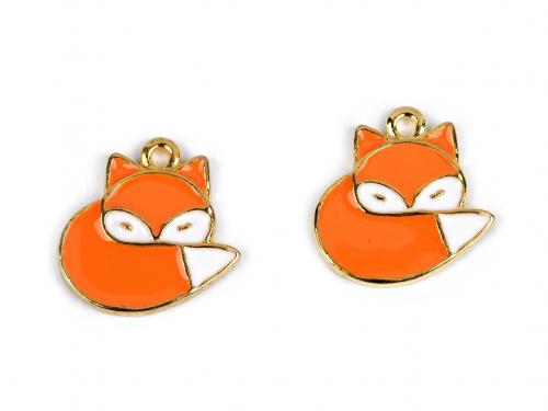 Přívěsek liška, barva 2 (80638) oranžová