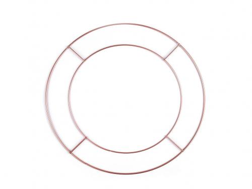 Dvojitý kovový kruh na lapač snů / k dekorování Ø30 cm, barva měděná střední mat