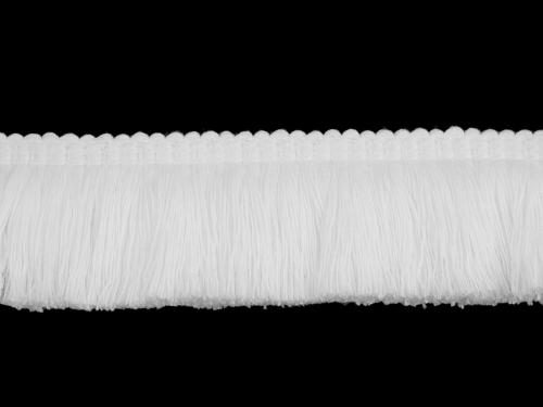 Třásně husté oděvní / dekorační šíře 40 mm, barva 1 (3001) bílá