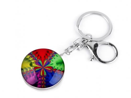 Přívěsek na klíče / kabelku, barva 6 multikolor mandala