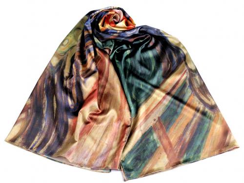 Saténový šátek / šála 70x180 cm, barva 5 viz foto