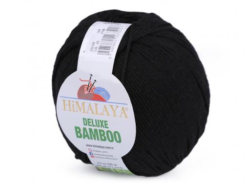 Pletací příze Deluxe Bamboo 100 g, barva 9 (29) černá