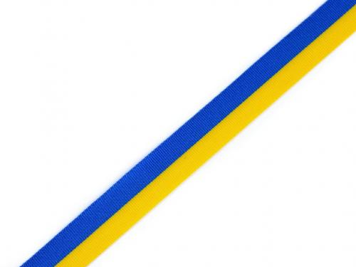 Stuha bikolóra Ukrajina šíře 10 mm, barva modrá žlutá