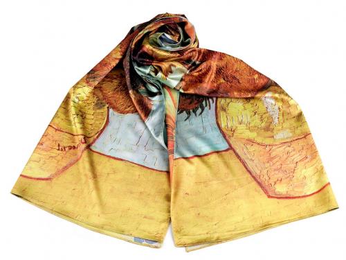 Saténový šátek / šála 70x180 cm, barva 11 viz foto