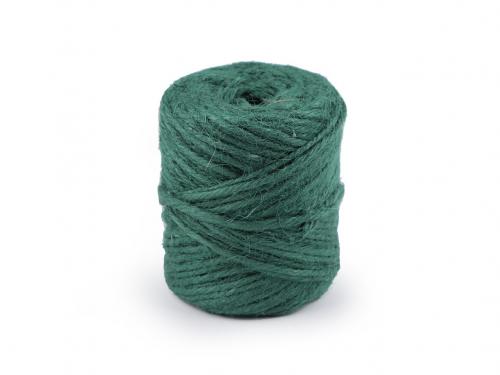 Jutový provázek Ø2 mm k pletení a háčkování 100 g, barva 4 (73) zelená