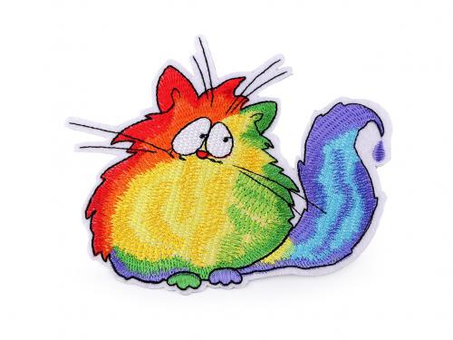 Nažehlovačka kočka, barva multikolor