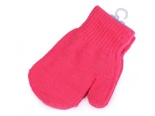 Dětské pletené rukavice palčáky, barva 5 jahodová světlá