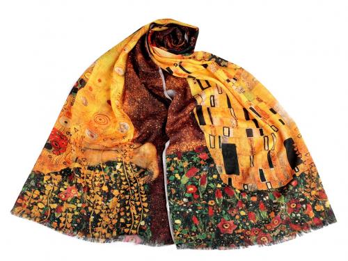 Bavlněný šátek / šála 70x170 cm, barva 11 hořčicová