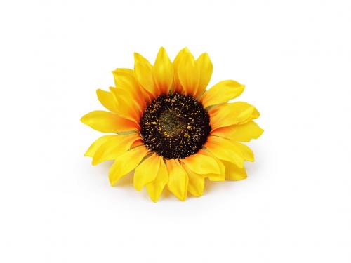 Umělý květ slunečnice Ø9 cm, barva oranžovožlutá