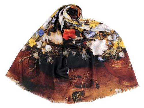 Bavlněný šátek / šála 70x170 cm, barva 3 černá