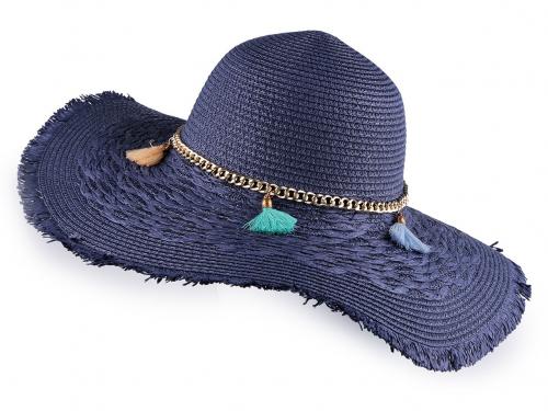 Dámský letní klobouk / slamák, barva 6 modrá tmavá