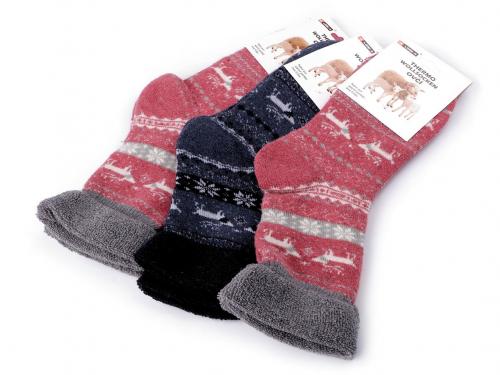 Dámské ponožky se zdravotním lemem thermo, barva 5 (vel. 39-42) mix