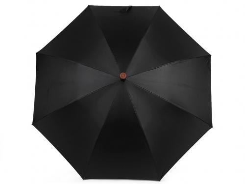 Deštník s vycházkovou holí, barva černá