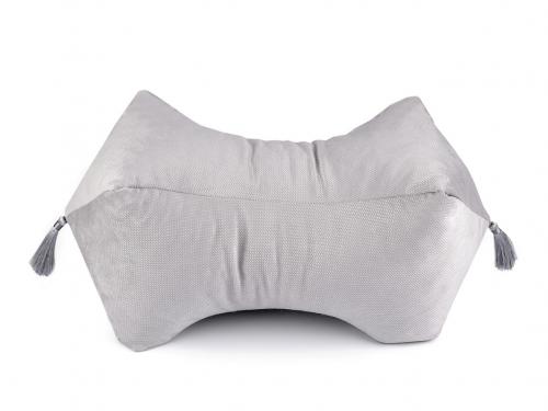 Relaxační polštář strukturovaný velvet, barva 16 šedá světlá