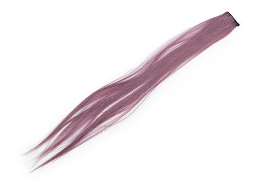 Pramen vlasů s clip-in hřebínkem, barva 2 fialovohnědá melír