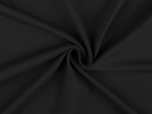 Úplet bavlněný jednobarevný hladký, barva 9 (2180) černá
