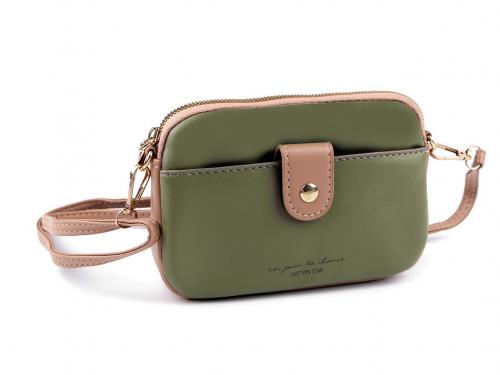 Dámská / dívčí kabelka Crossbody 12x18 cm, barva 4 zelená khaki