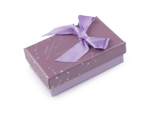 Krabička s mašličkou 5x8 cm, barva 4 fialová