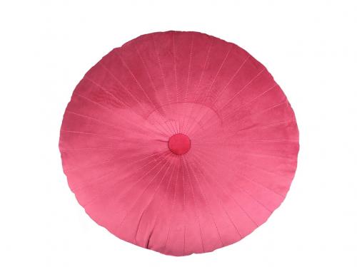 Kulatý sametový polštář Ø40 cm, barva 5 růžová