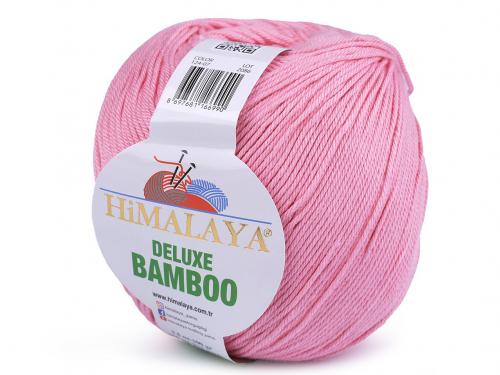 Pletací příze Deluxe Bamboo 100 g, barva 4 (07) růžová
