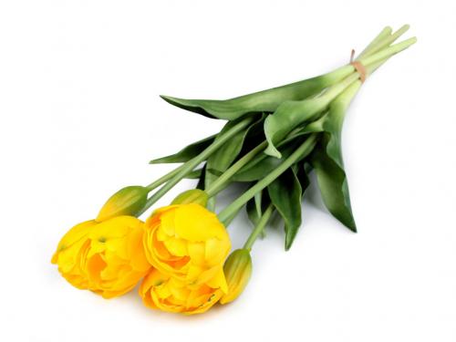 Umělá kytice tulipán, barva 2 žlutá