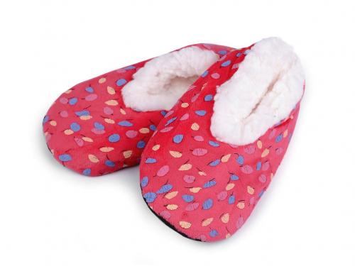 Dětská zimní domácí obuv s protiskluzem, barva 3 (vel. 26-28) pink