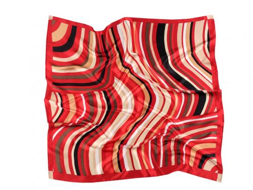 Saténový šátek 55x55 cm, barva 16 červená