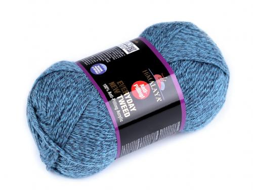 Příze pletací Everyday New Tweed 100 g, barva 4 (75107) modrá