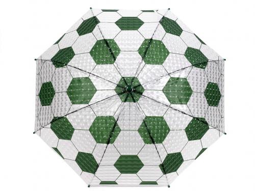 Dětský vystřelovací deštník, barva 7 zelená fotbalový míč