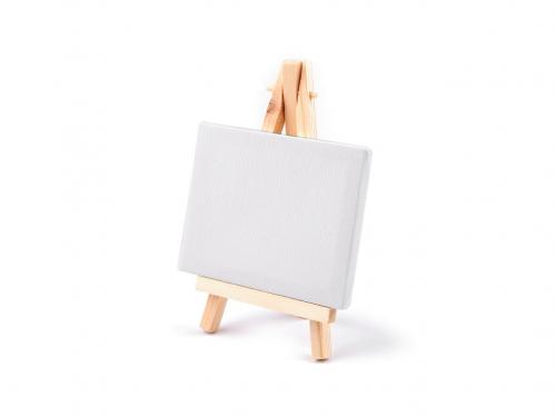 Mini malířský stojan s plátnem, barva 1 (8x10 cm) bílá
