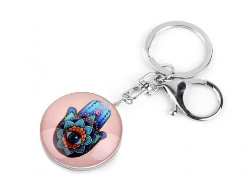 Přívěsek na klíče / kabelku, barva 16 pudrová ruka Fatimy