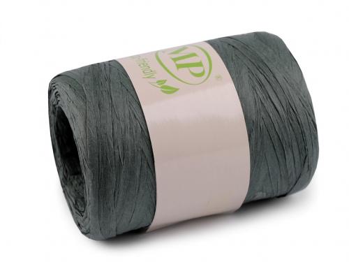 Lýko rafie k pletení tašek - přírodní, šíře 5-8 mm, barva 6 (73) zelená lahvová
