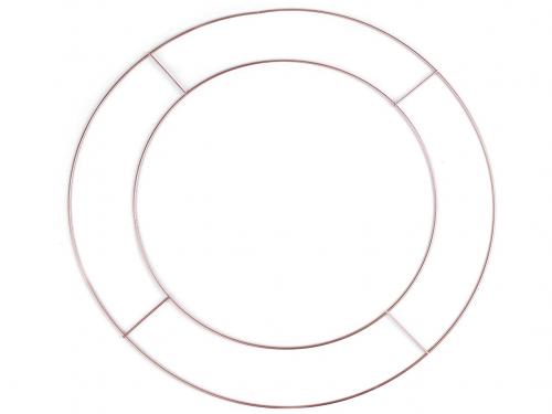 Dvojitý kovový kruh na lapač snů / k dekorování Ø45 cm, barva měděná střední mat