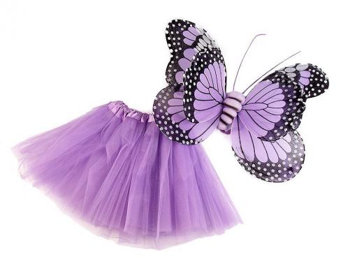 Karnevalový kostým - motýl, barva 2 levandulová