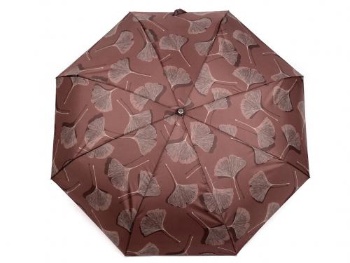Dámský skládací deštník ginkgo, barva 3 hnědá
