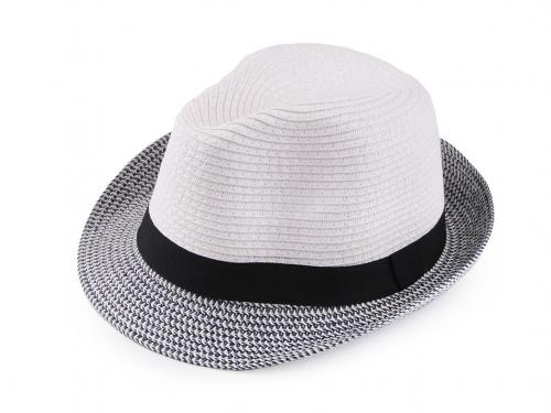Letní klobouk / slamák unisex, barva 4 modrá tmavá bílá