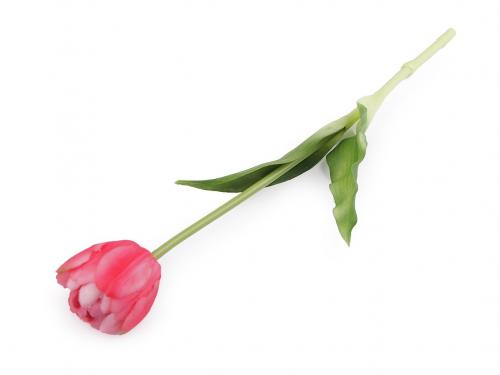 Umělý tulipán, barva 4 růžová
