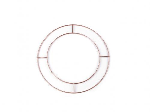 Dvojitý kovový kruh na lapač snů / k dekorování Ø15 a 20 cm, barva 2 (Ø20 cm) měděná střední mat