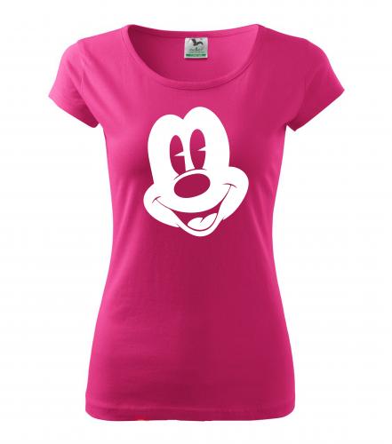 PotiskniTriko.cz Tričko Mickey Mouse 272 růžové/bílý potisk Velikost dámského trička: XS