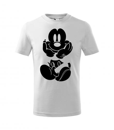 PotiskniTriko.cz Tričko dětské Mickey 261 bílé/černý potisk Velikost dětského trička: 146 cm/10 let