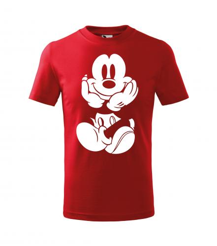PotiskniTriko.cz Tričko dětské Mickey 261 červené/bílý potisk Velikost dětského trička: 146 cm/10 let