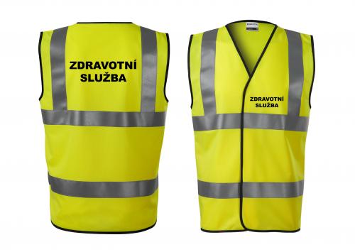 PotiskniTriko.cz Reflexní vesta žlutá Zdravotní služba Velikost reflexní vesty: M unisex