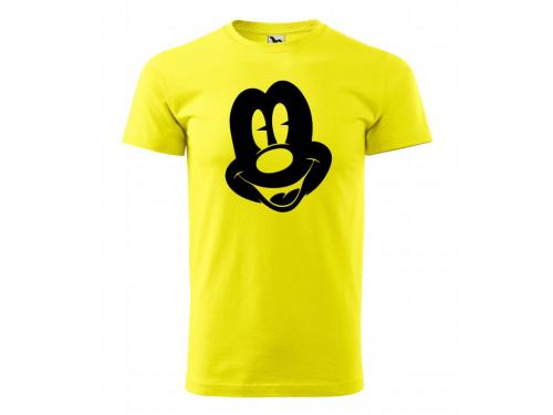 PotiskniTriko.cz Tričko pánské Mickey Mouse 272 citrónové/černý potisk Velikost pánského trička: XXXL