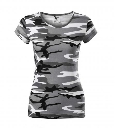 Malfini a.s. Dámské tričko CAMOUFLAGE PURE Barva trička: Camouflage Gray, Velikost dámského trička: S
